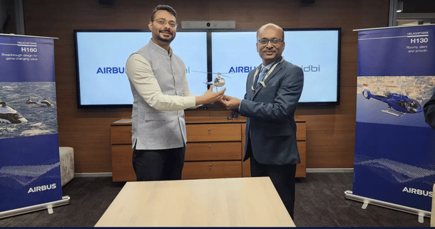 Sunny Guglani, Head of Airbus Helicopters, India and South Asia with Rahul Priyadarshi, Chief General Manager, SIDBI